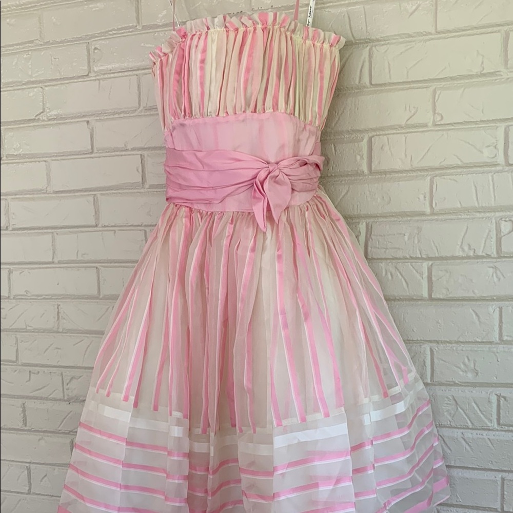 Betsey Johnson Pink and White Dress - Picture 2 of 9
